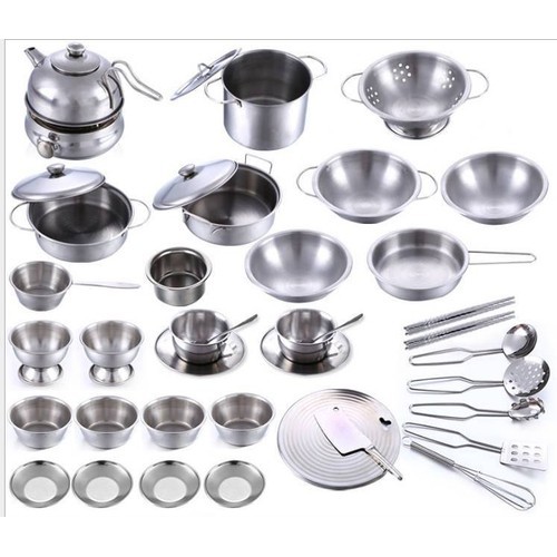 Bộ nấu ăn inox 40 chi tiết kèm hộp đựng