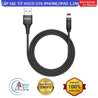 Cáp Sạc Nam Châm Hoco U76 Iphone/Ipad 1,2m Chính Hãng - Đèn Led Báo Sạc Pin