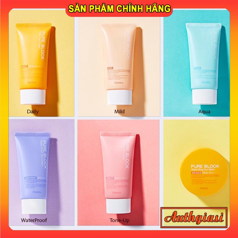 Kem chống nắng Apieu HỒNG LÊN TONE SIÊU XINH Pure Block Nature Sun Cream 50ml KCN | BigBuy360 - bigbuy360.vn