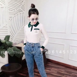 Áo len cổ bẻ