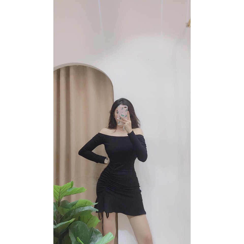 Váy body đuôi cá trễ vai và cổ tròn[ẢNH THẬT TẠI SHOP] | BigBuy360 - bigbuy360.vn