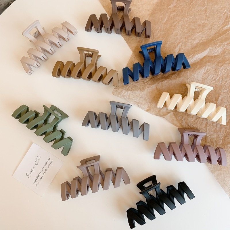 Kẹp Tóc Càng Cua/Kẹp Tóc Nhám Kích Thước Lớn Phong Cách Hàn Quốc Cổ Điển Thời Trang Cho Nữ