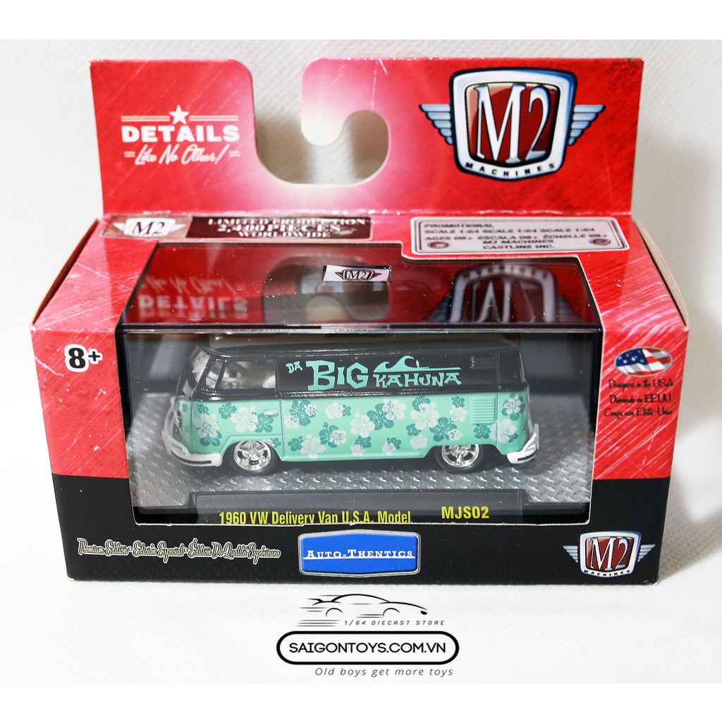 Xe Mô hình tĩnh M2 Tỷ lệ 1:64 - 1959 Volkswagen Delivery Van Microbus Deluxe U.S.A Model