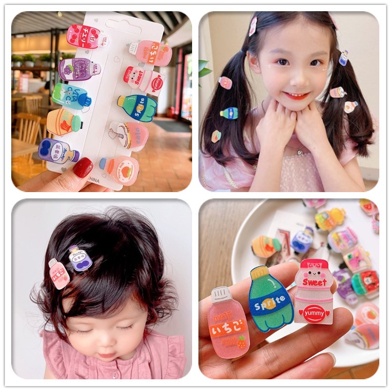 Người đẹp hàn quốc Kẹp tóc mỏ vịt thiết kế kiểu chai nước dễ thương phong cách Hàn Quốc thời trang dành cho nữ Thích hợp cho cả người lớn và trẻ em