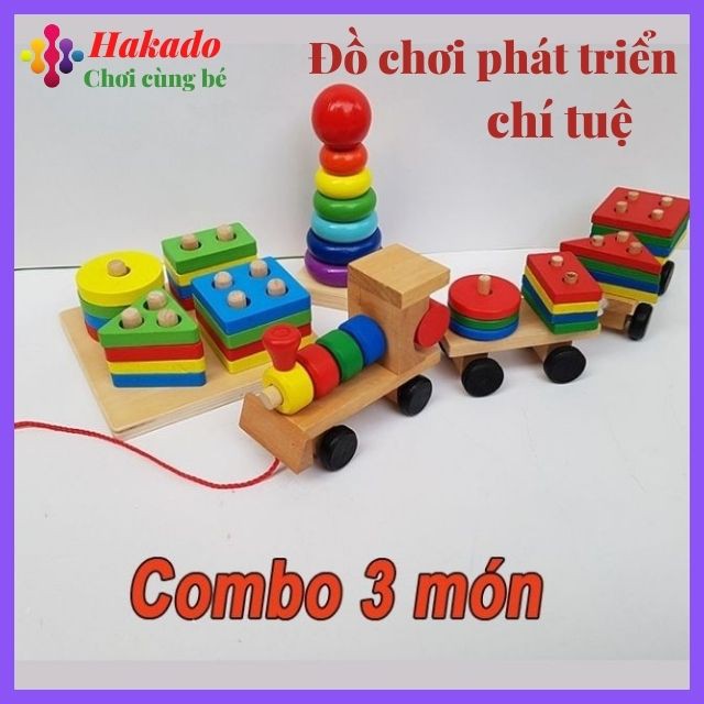 Combo 3 món đồ chơi gỗ cho bé yêu (COMBO-3E)