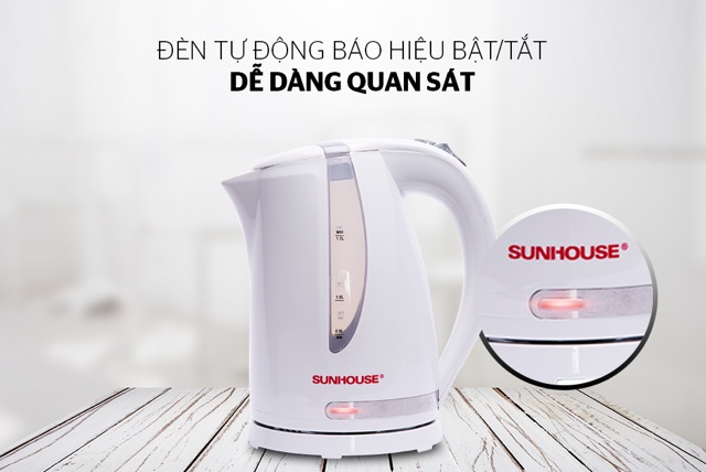 ẤM SIÊU TỐC, BÌNH ĐUN SIÊU TỐC SUNHOUSE SHD1300, 1,8 LÍT