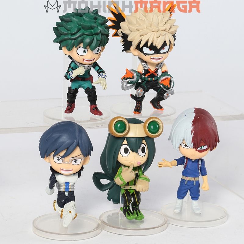 Mô hình 5 nhân vật Midoriya Deku Katsuki Bakugo Kacchan Shoto Todoroki Asui Tsuyu Froppy Iida Tenya My hero academia
