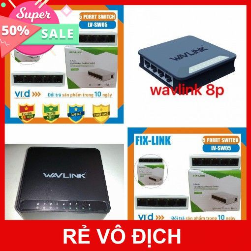 [XÃ KHO] BỘ CHIA MẠNG SWITCH (HUB) 8 PORT WAVLINK, TP-LINK, D-LINK CHÍNH HÃNG [HCM]