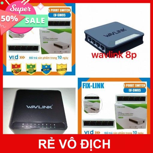 [XK][FREESHIP] BỘ CHIA MẠNG SWITCH (HUB) 5 PORT PIX-LINK, 8 PORT WAVLINK CHÍNH HÃNG [HCM]