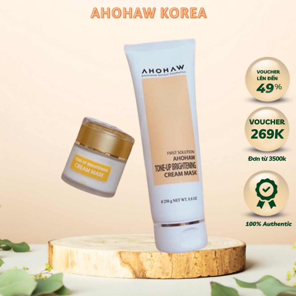Mặt Nạ Ủ Trắng Ahohaw First Solution Giúp Da Trắng Sáng Sau 1 Đêm