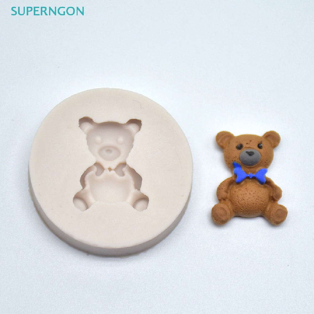 1 Khuôn Silicone TạO HìNh Chú GấU Dễ Thương Trang Trí BáNh