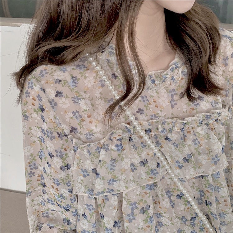 Áo Sơ Mi Chiffon Chống Nắng Họa Tiết Hoa Ngọt Ngào Phong Cách Mùa Xuân Hè Mới Dành Cho Bạn Nữ
