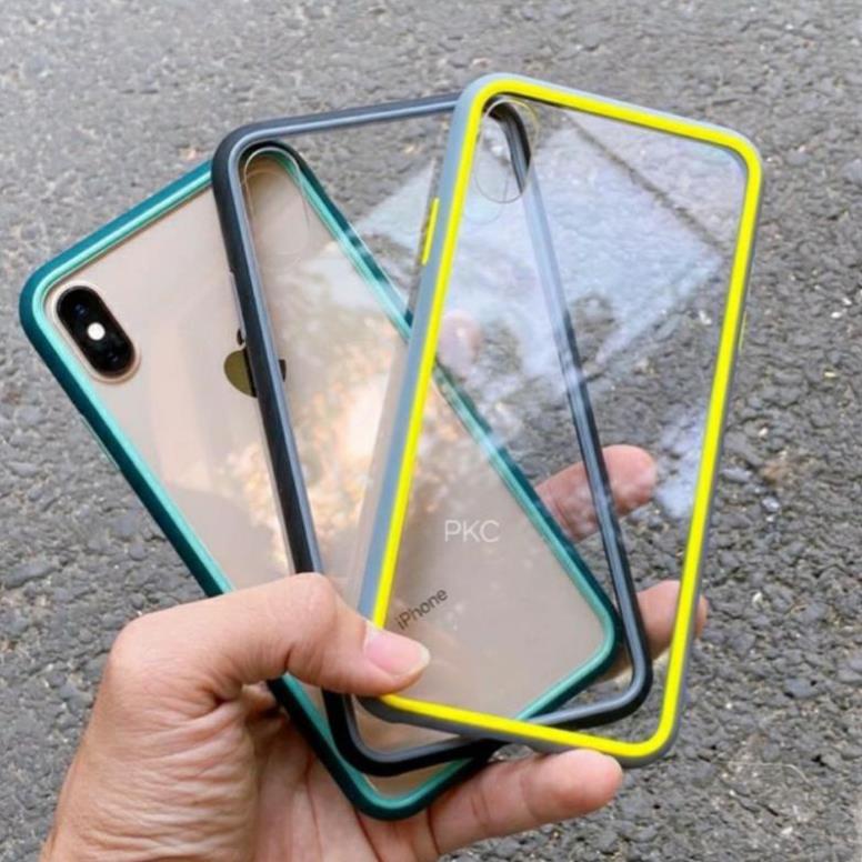 Ốp Lưng Kính LikGus Sexy iPhone Xs Max Viền Màu Likgus Chính hãng