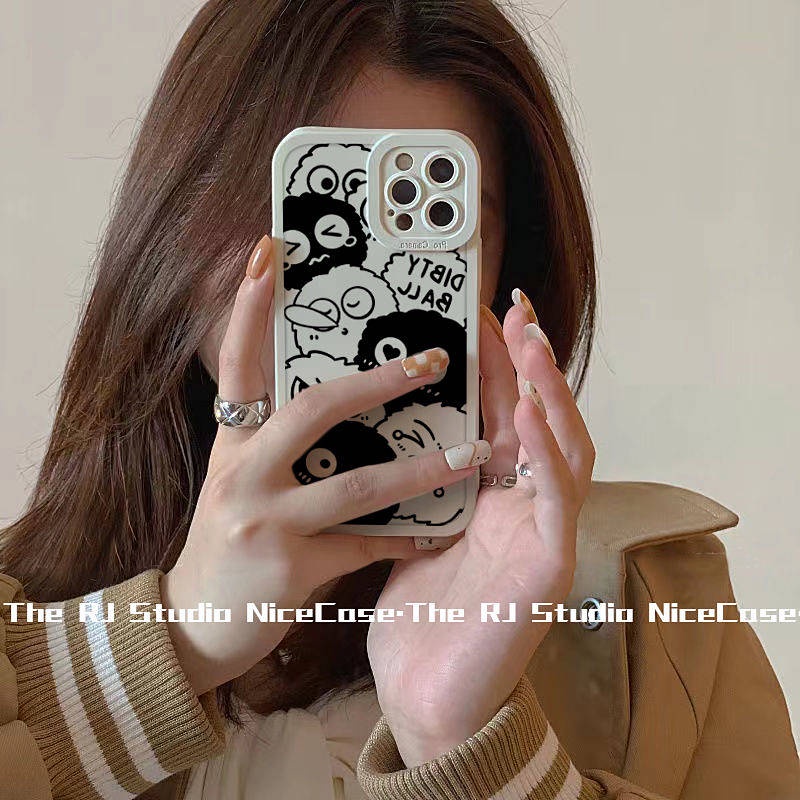 Xiaohongshu Cute Briquette Iphone13 Phone Case XR Apple 12 All-Inclusive 11pro Female Xsmax Set 7/8/6P LV3A