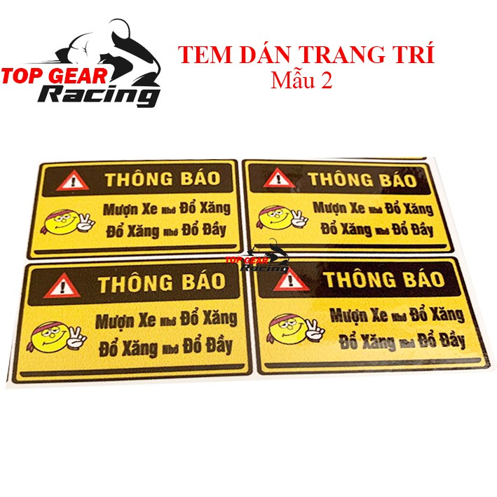 Decal Dán Tem Cảnh Báo Xe Máy