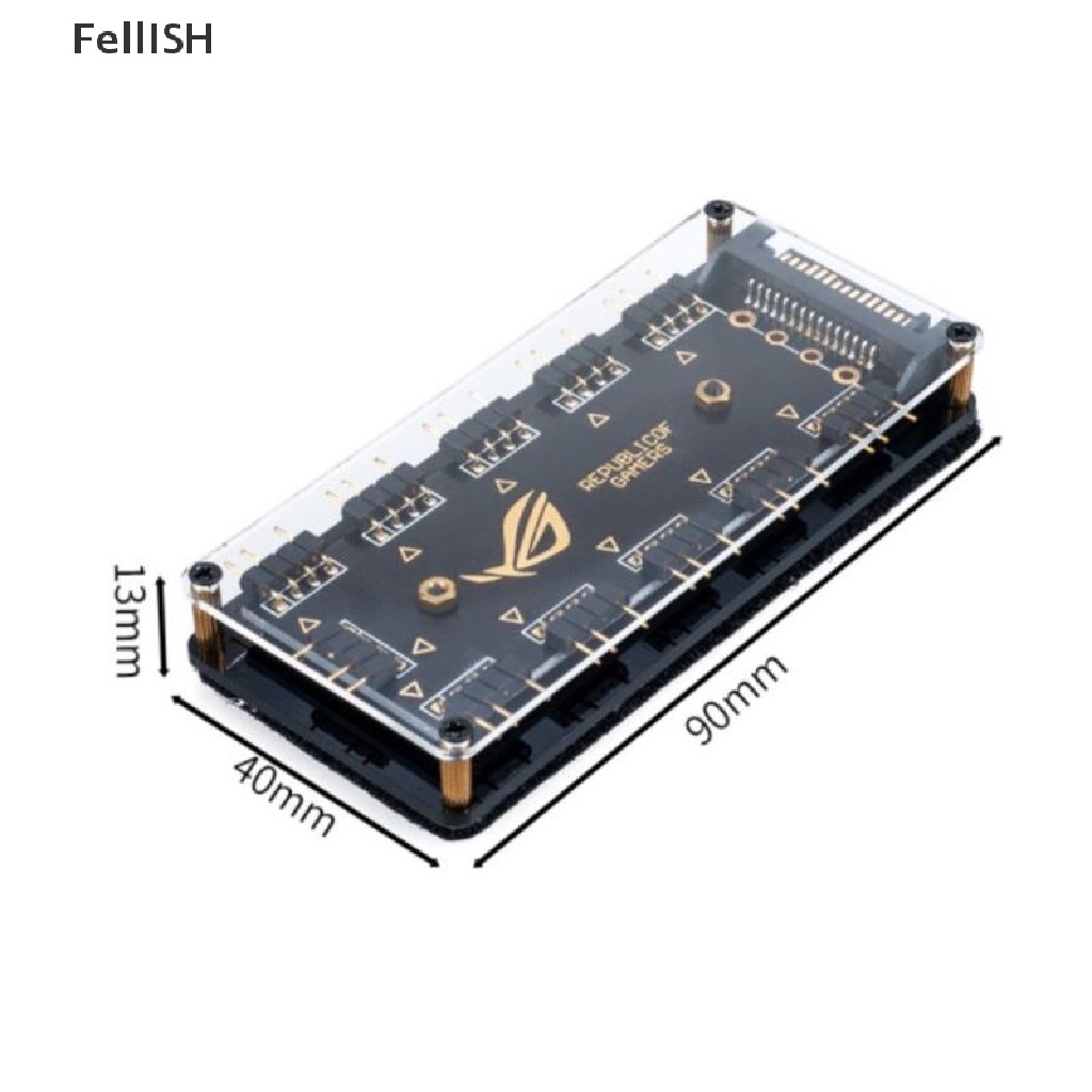 Bộ Chia Nguồn SATA 5V 3 / 4pin 10 ARGB / RGB 439br Chất Lượng Cao