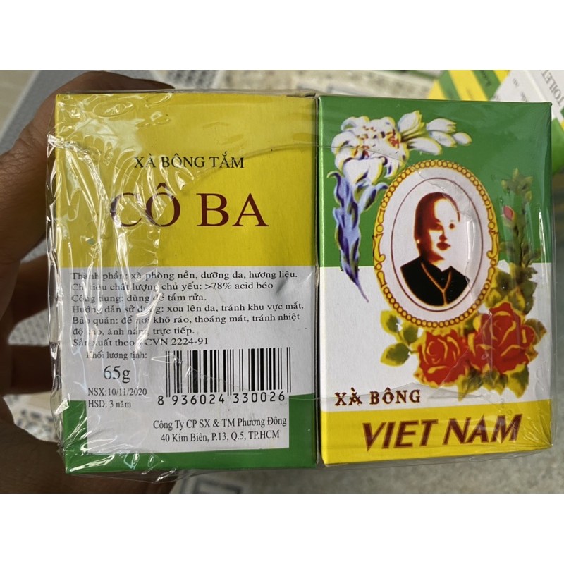 1 thùng Xà Bông Cô Ba (sỉ)(12lố tương ứng 120 cục)