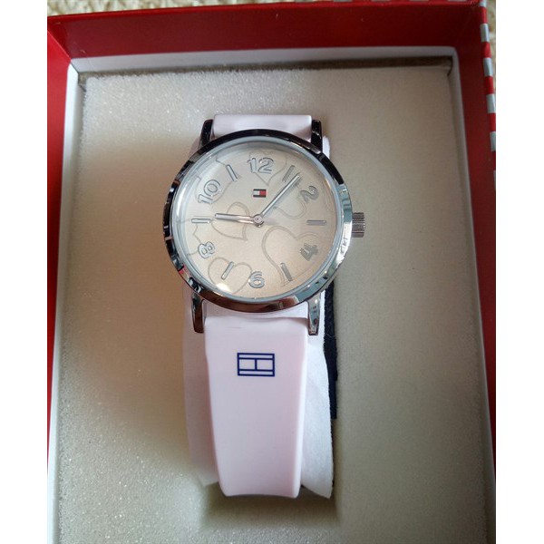 Đồng hồ nữ Tommy Hilfiger dây silicon hồng mặt 32mm