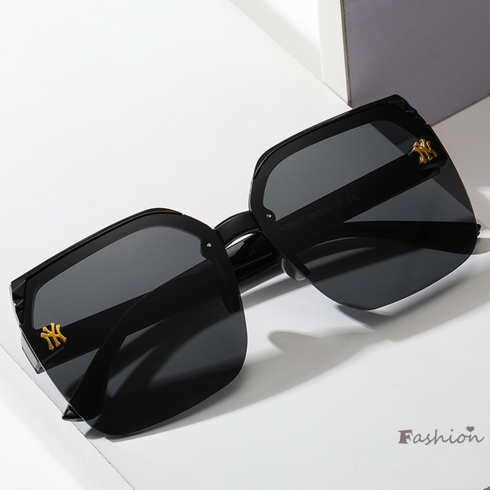 Kính Chống Nắng Nửa Vòng Tròng Oversize In Logo NY Thời Trang Cho Nam Và Nữ