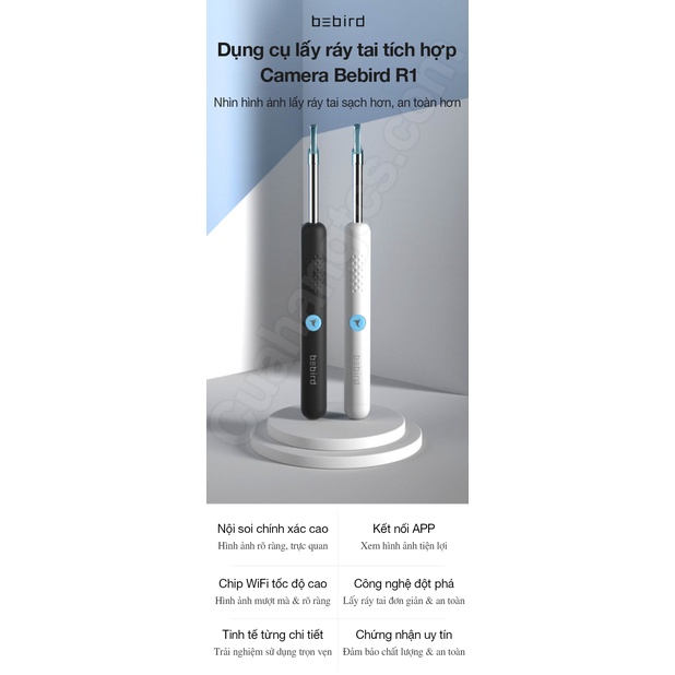 Dụng cụ lấy ráy tai tích hợp camera Bebird R1/ R1+
