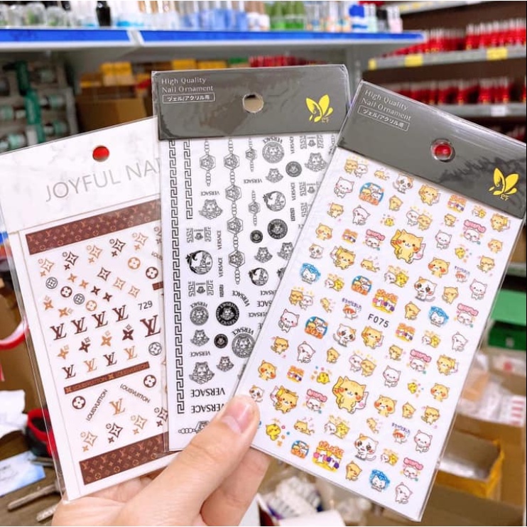 [Tổng hợp] Stick dán móng tay doremon, puma, stick hoa dán móng, nail stick trang trí móng