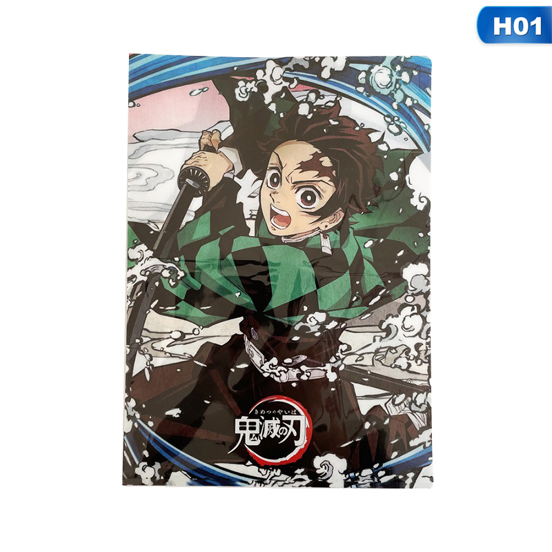 Túi đựng tài liệu khổ A4 bằng PVC in họa tiết hoạt hình Demon Slayer Kimetsu No Yaiba Kamado Tanjirou