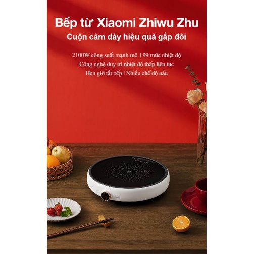 Bếp từ Xiaomi Zhiwu Zhu 99 mức nhiệt ZCL01M có hẹn giờ,Màn hình Led, 5 chế độ nấu