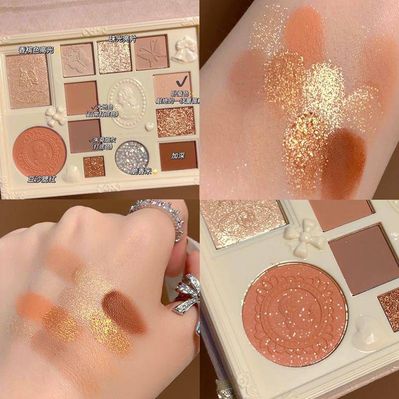 Bảng phấn mắt 12 màu lấp lánh nhung mịn