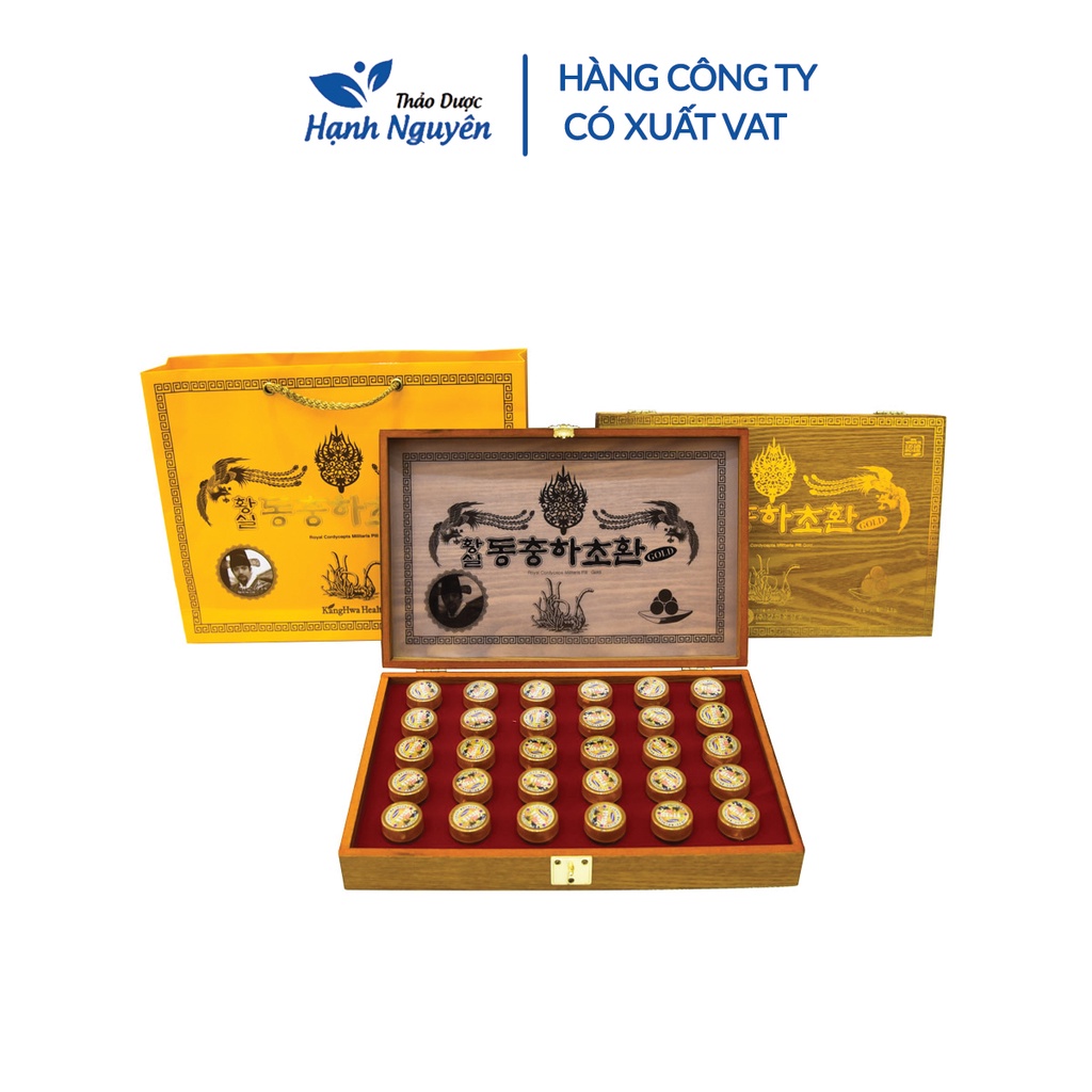 Đông trùng hạ thảo KangHwa (Hộp gỗ 30v) - Thảo Dược Hạnh Nguyên
