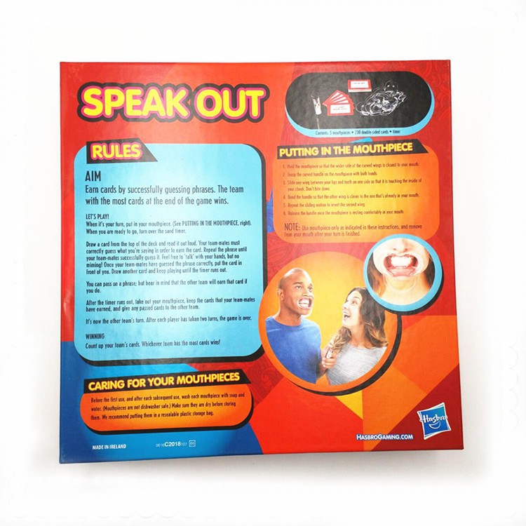 Trò chơi board game Hasbro Speak Out vui nhộn