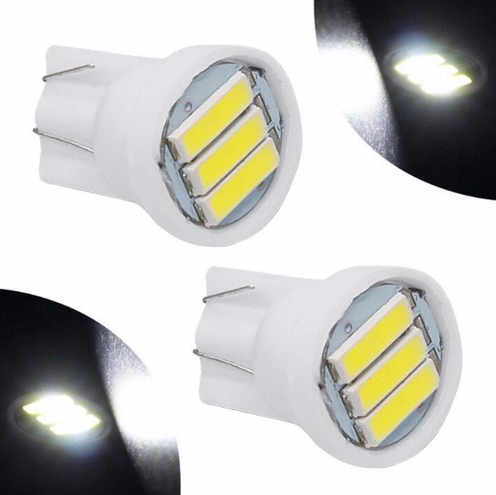 Set 10 Đèn Led T10 7020 3smd Tiết Kiệm Năng Lượng Gắn Đuôi Xe Ô Tô