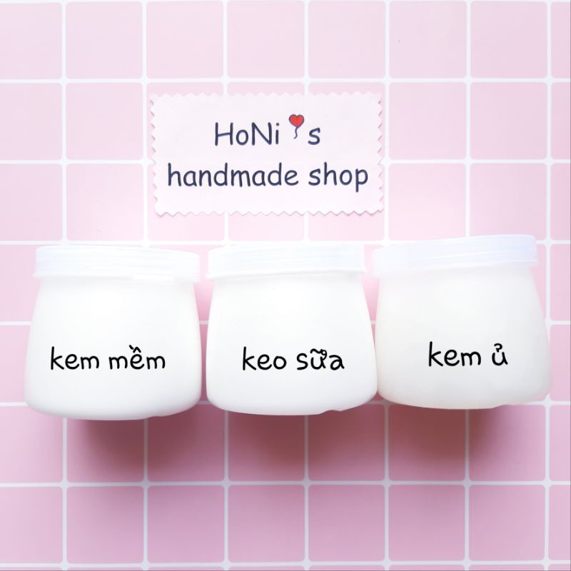 Combo 3 hủ kem ủ,kem mềm,keo sữa lớn