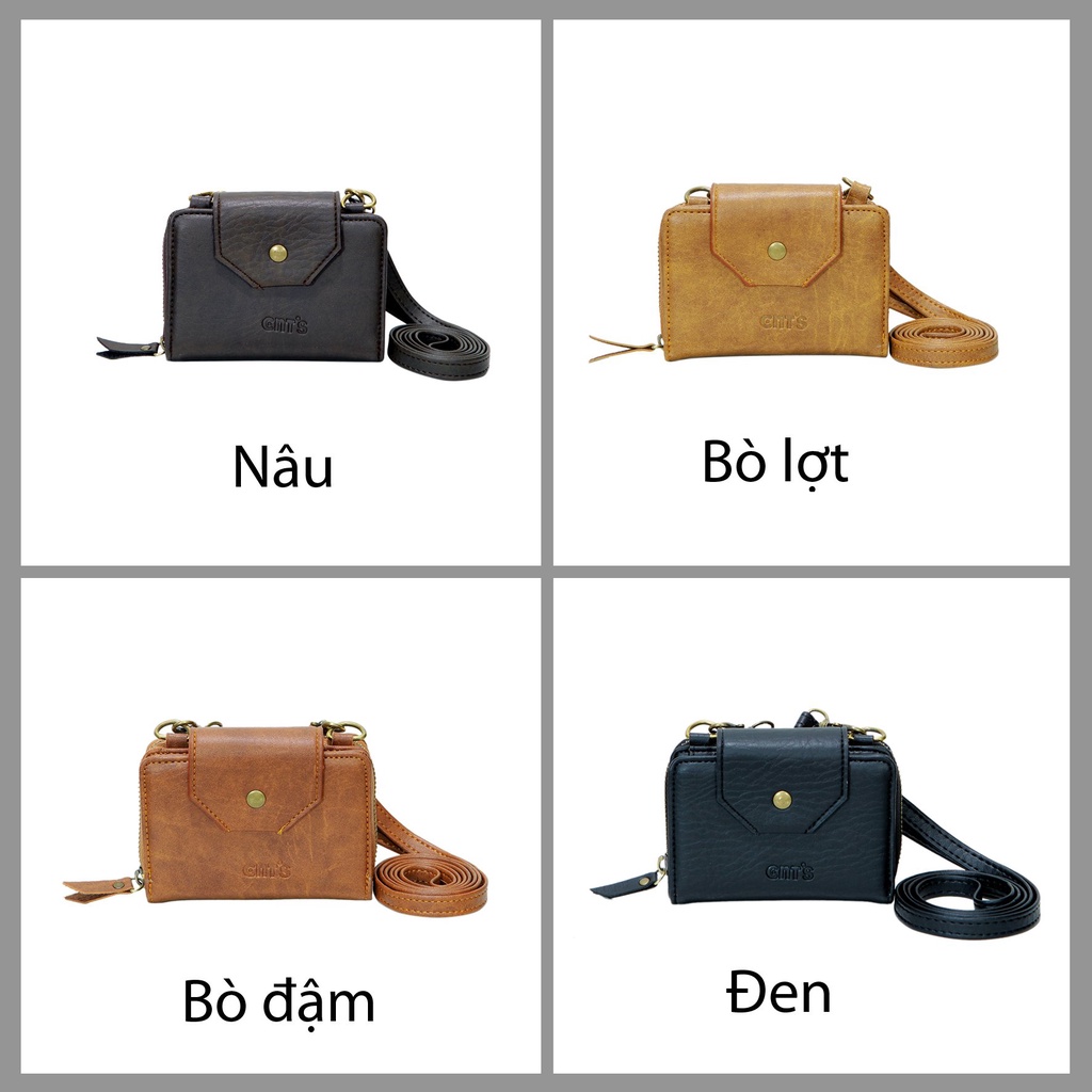 Ví nữ cầm tay VN24 có dây đeo tiện lợi