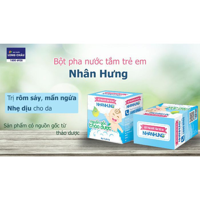 Bột Tắm Trẻ Em Nhân Hưng - Bột tắm Thảo Dược Ngừa Rôm Sảy, Mụn Nhọt, Hăm Tã Hiệu Quả Cho Bé