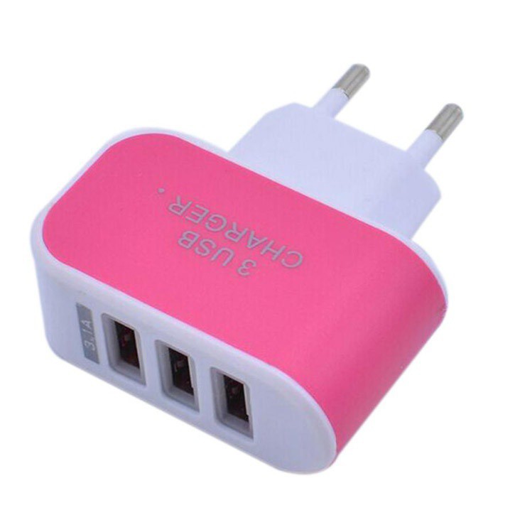 [Mã 2404EL10K giảm 10K đơn 20K] [hot] Ổ cắm sạc 3 cổng USB 3.1A (Màu ngẫu nhiên)