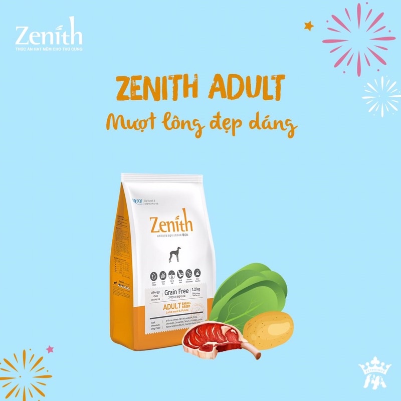 ĐỒ ĂN HẠT MỀM CHO CHÓ TRƯỞNG THÀNH ZENITH (KÈM ẢNH SẢN PHẨM THẬT)