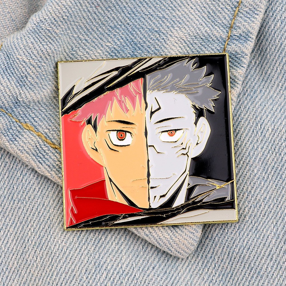 Pin cài áo Jujutsu Kaisen Satoru Gojo/ Yuji Itadori/ Megumi Fushigoro/ Suguru Geto/ Toge Inumaki tặng khung đựng - GC448