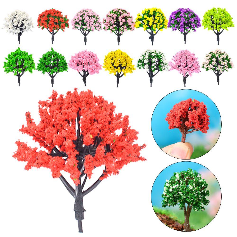 Set 12 Cây Cảnh Giả Tỉ Lệ 1 / 100 1 / 75 1 / 50 Trang Trí Tiểu Cảnh DIY