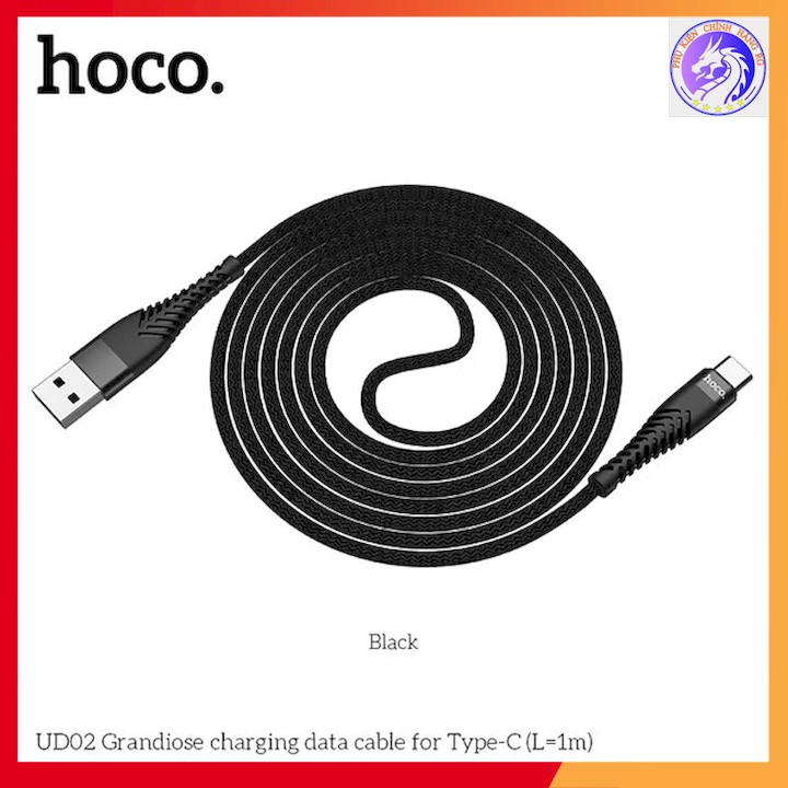 [Mã 2404EL10K giảm 10K đơn 20K] CÁP SẠC NHANH DÂY DÙ TYPE-C 3.0A HOCO UD02 Sử Dụng Cho ĐT androi Kiểu C