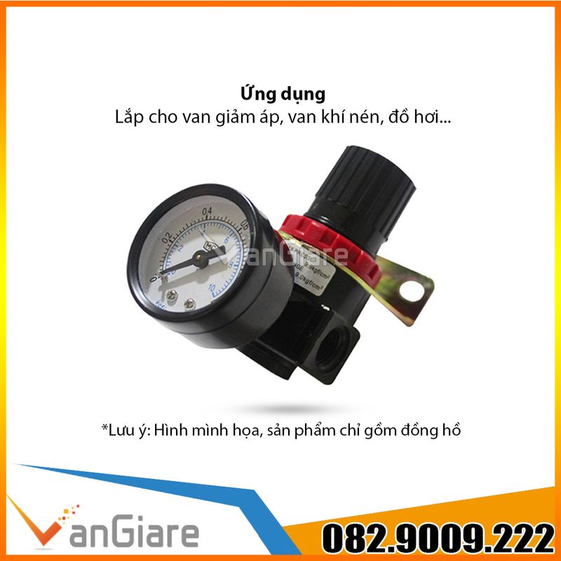 Đồng hồ đo áp suất khí nén, bình CO2 hồ cá, bộ lọc hơi 10kg 16kg D40 D50