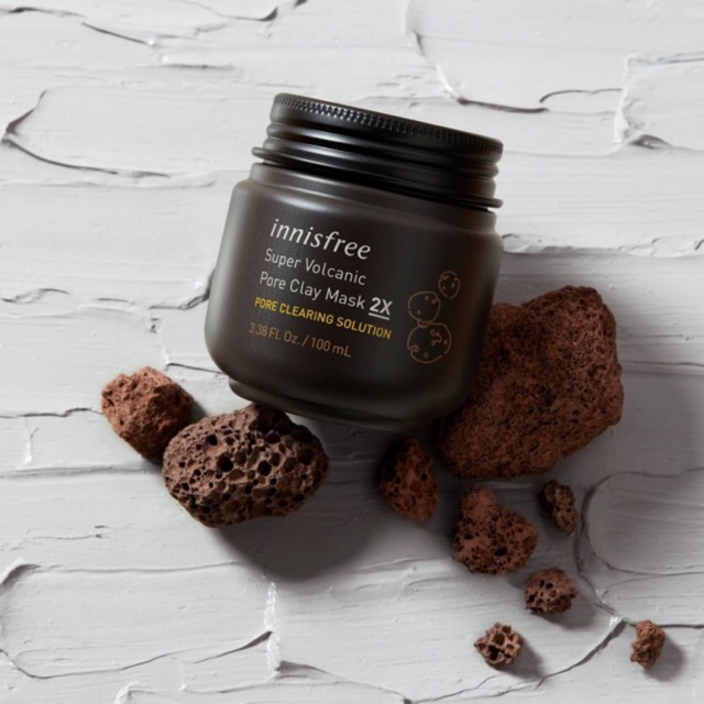 Mặt Nạ Tro Núi Lửa Giảm Mụn Đầu Đen➰ Innisfree Super Volcanic Pore Clay Mask 2X