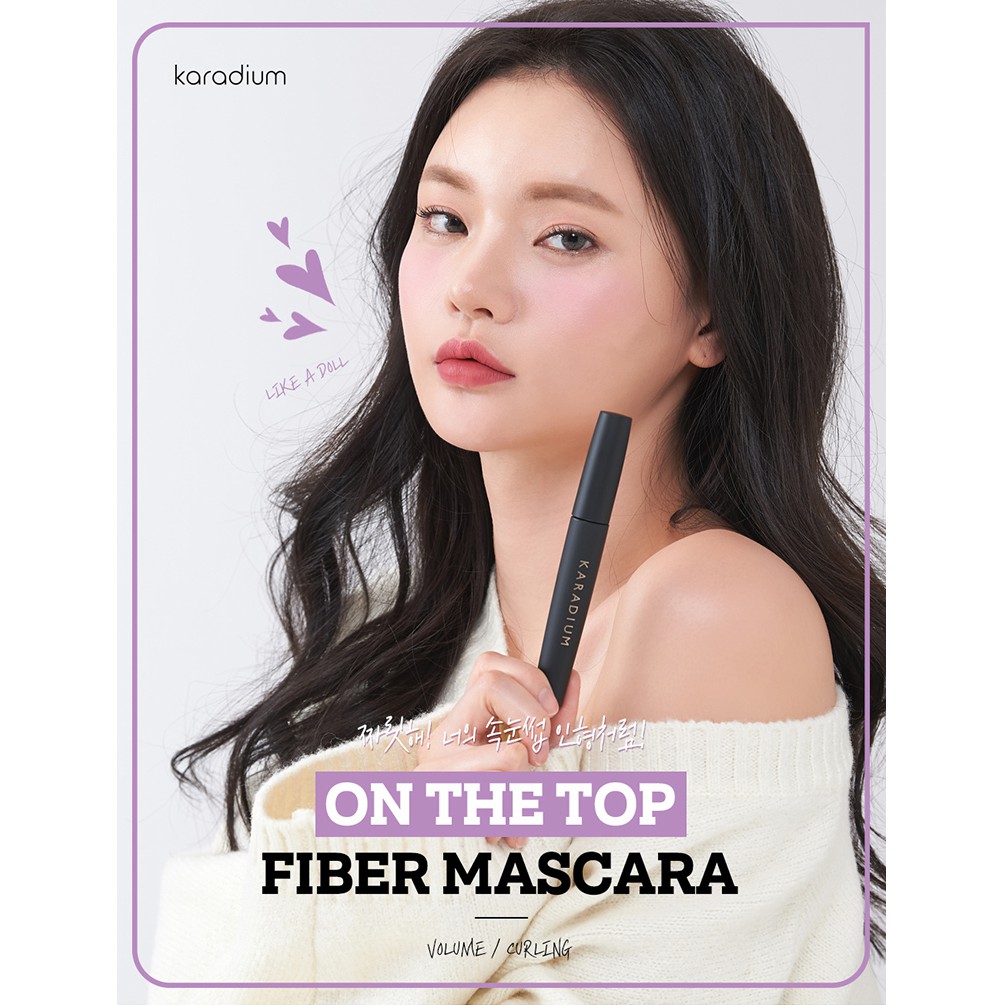 [Chuẩn Auth] Mascara Làm Dày Và Cong Mi Karadium On The Top Fiber Mascara (Đen)