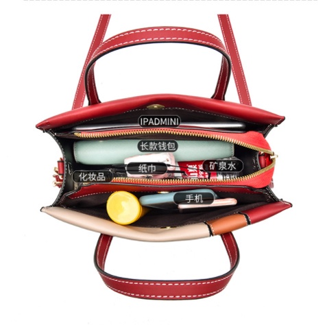 Túi Tote Cỡ Lớn Thiết Kế Chắp Vá Màu Sắc Xinh Xắn Thời Trang Cho Nữ