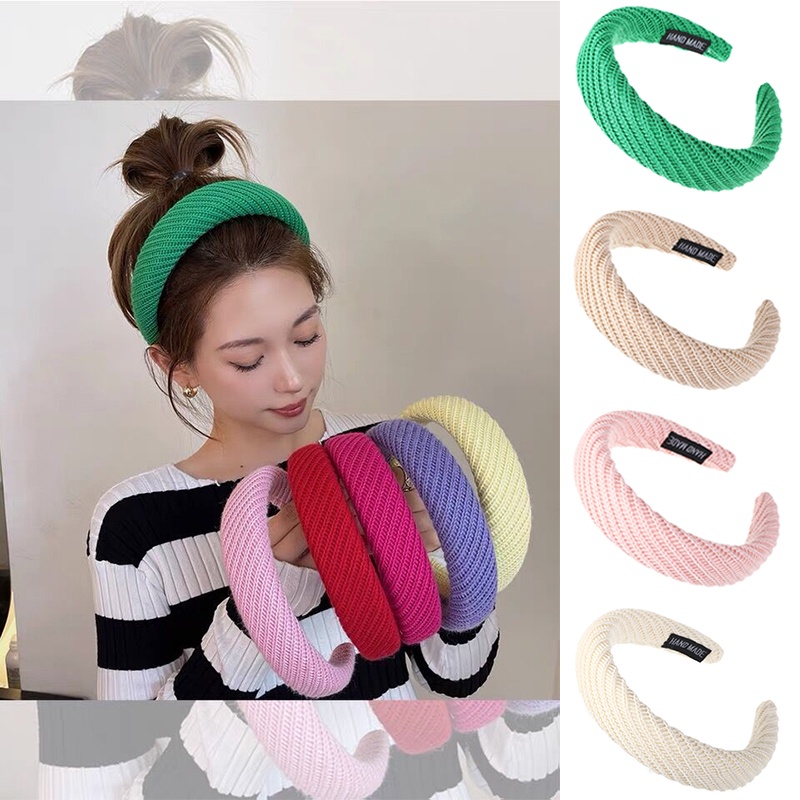 Cài tóc Haimeikang vải len màu kẹo thời trang Hàn Quốc