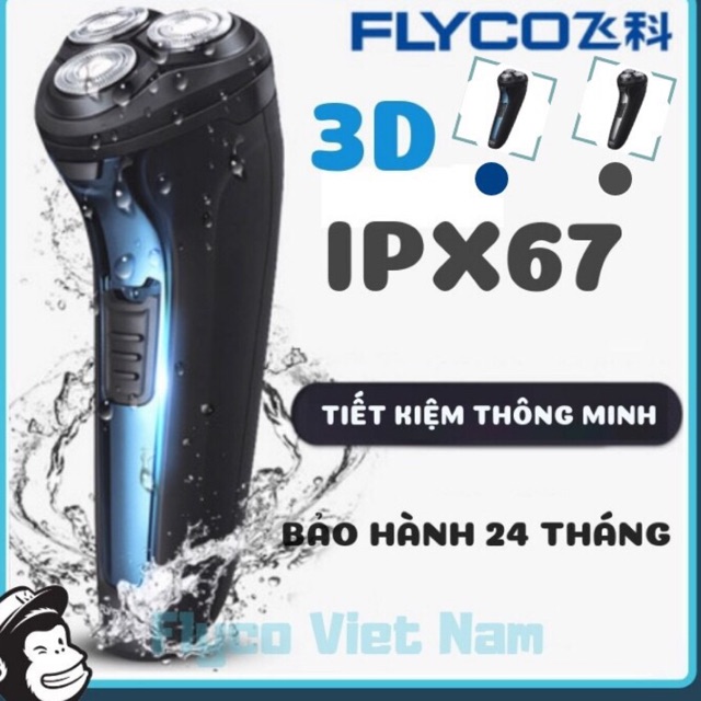 Máy Cạo Râu Nam  FS305, FS306 Flyco 3 Lưỡi Dao Thông Minh (Hỗ Trợ Tỉa Bấm Cắt Tóc Mai)