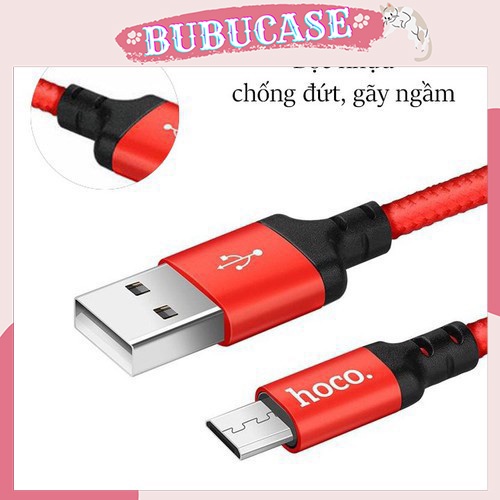 FREESHIP TỪ 50K_ DÀI 1M Cáp Sạc Hoco X14 dòng 5V - 2A đầu sạc Micro USB