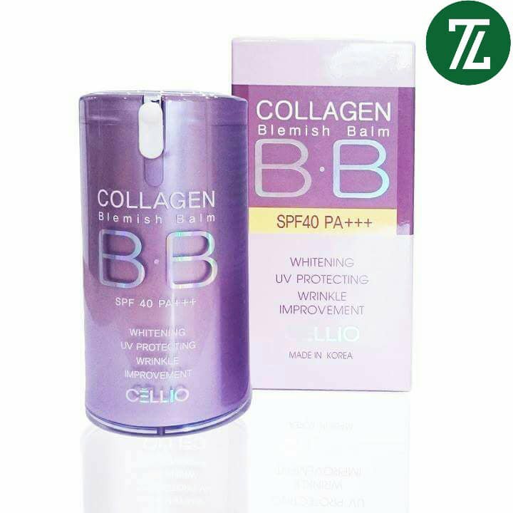 Kem Nền Che Khuyết Điểm, Làm Đều Màu Da Chiết Xuất Collagen BB Cream Cellio Collagen Blemish Balm SPF40 40ml(100% Korea)