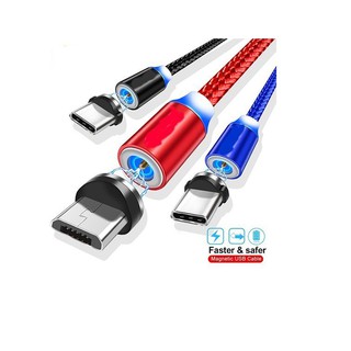 [Full Set 3 Đầu Sạc] Cáp Sạc Từ Nam Châm 3 đầu độ Dây Dù Siêu Bền