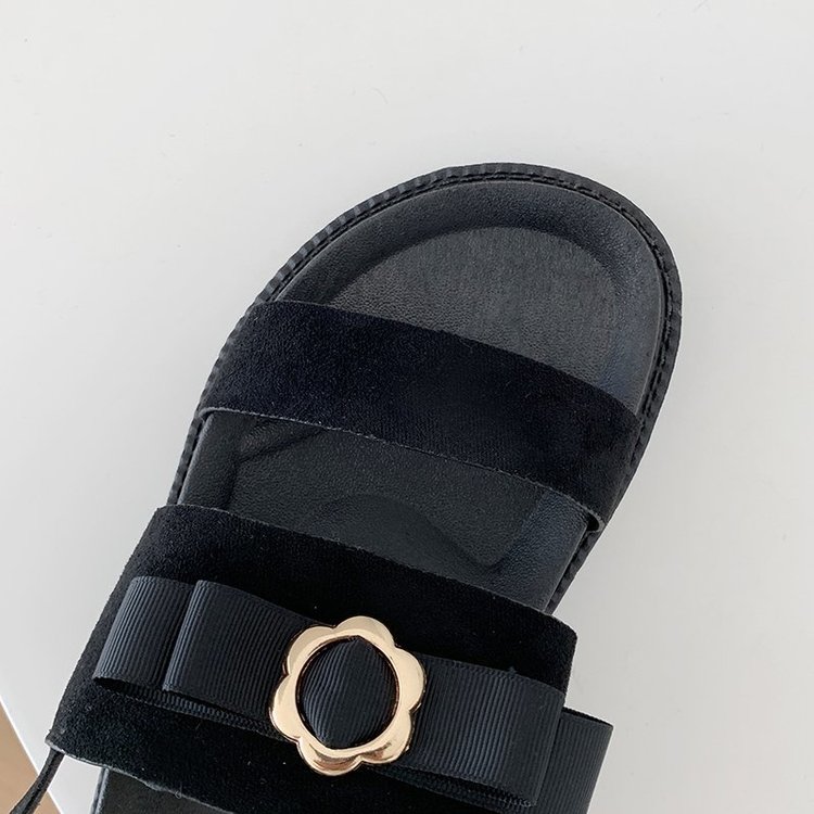 Xăng đan Nữ Quai Ngang Đính Nơ Xinh Xắn