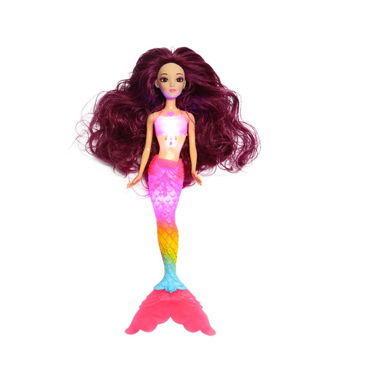 [Mã LIFE0503TOYS giảm 10% đơn 0Đ] Búp Bê Nàng Tiên Cá 3D Phát Sáng + Tặng Tiên Cá Nhỏ Xinh Xắn (Hồng)